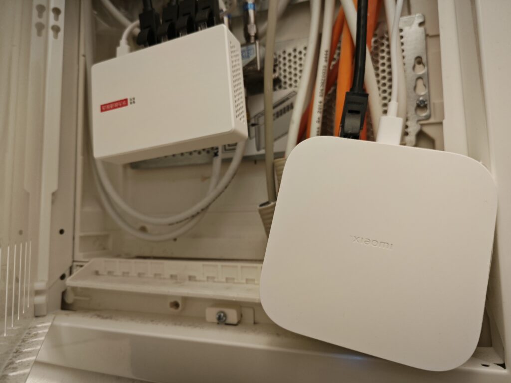 Switch and Xiaomi gateway in front of switchboard