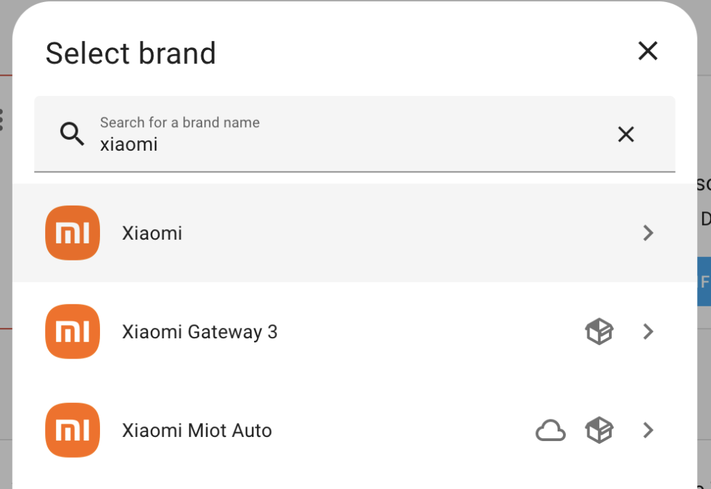 Home Assistant screenshot showing the two other custom integrations from HACS: Xiaomi Gateway 3 and Xiaomi Miot Auto